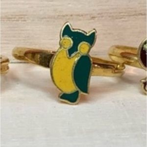 NEW vintage OWL  Bird animal adjustable rings